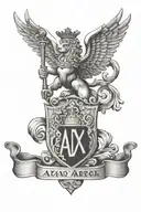 coat of arms of Ajax Amsterdam logo female angel tattoo design idea