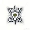 ace of spades geometric  tattoo design idea