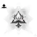 ace of spades geometric  tattoo design idea