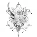 cuchillo del rapero 21 savage tattoo design idea