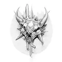 cuchillo del rapero 21 savage tattoo design idea