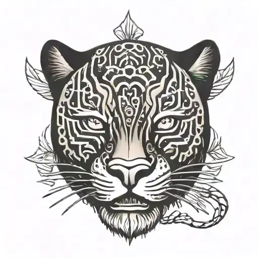 black panther face tattoo tattoo design idea