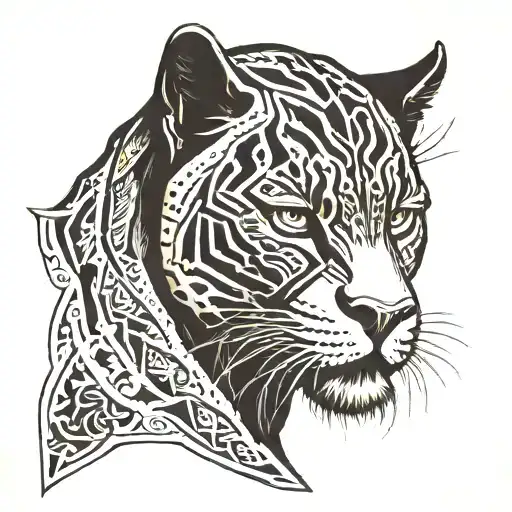 black panther face tattoo design tattoo design idea