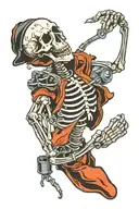 skeleton welding tattoo design idea