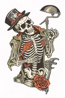 skeleton welding tattoo design idea