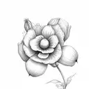 february birth flower with name Jessalyn written in cursive tattoo design idea