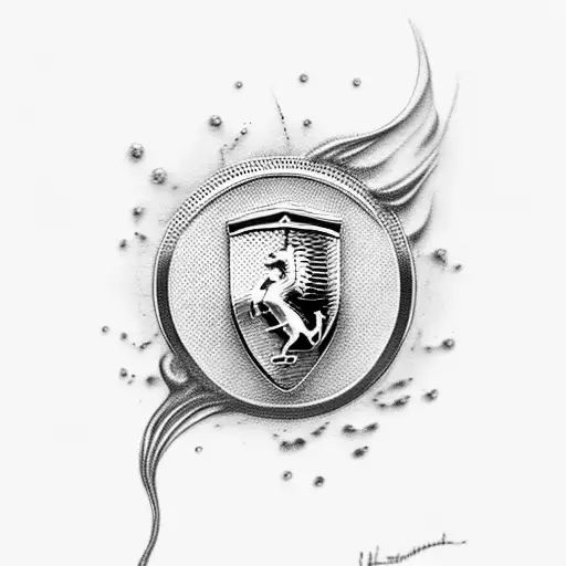 ferrari tattoo design idea