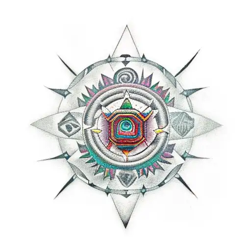 azteca sacrifice tattoo design idea