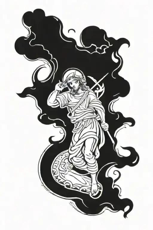Saint Christopher patron Saint tattoo design idea