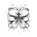 Infinity Symbol with butterfly  tattoo design idea