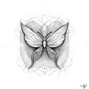Infinity Symbol with butterfly  tattoo design idea