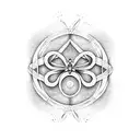 Infinity Symbol with butterfly  tattoo design idea