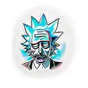 rick morty and einstein tattoo design idea