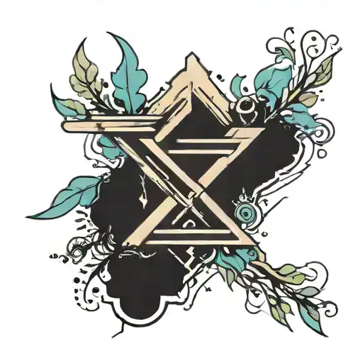 God is greater than highs and lows symbol tattoo design idea