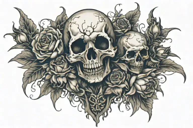 flowers tattoo design idea
