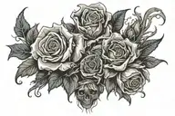 flowers tattoo design idea