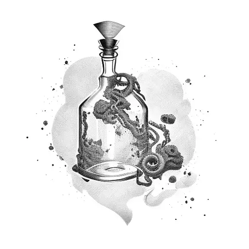 POISON BOTTLE tattoo design idea