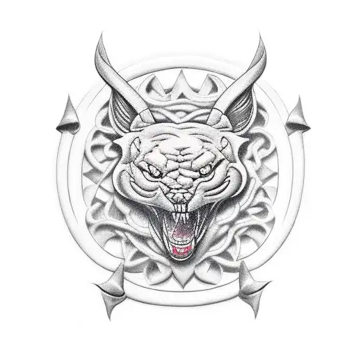 tooled leather tattoo design idea