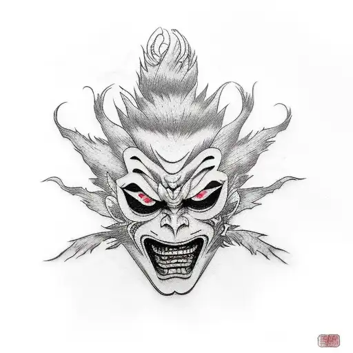 Pretty Grotesque Tattoos — Ryuk tattoo Anime april price £150 To book  email...