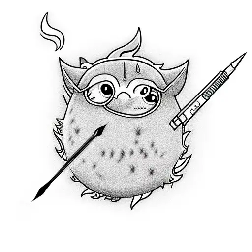 Jiji with Calcifer tattoo design idea