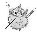 Jiji with Calcifer tattoo design idea