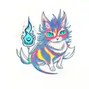 Jiji with Calcifer tattoo design idea