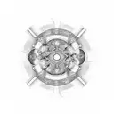 dancing dervish on a bridge tattoo design idea