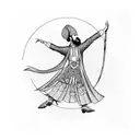 dancing dervish on a bridge tattoo design idea