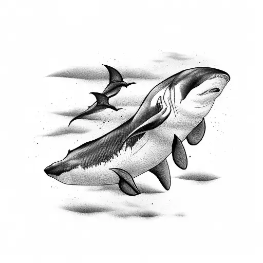 human orca tattoo design idea