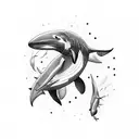 human orca tattoo design idea
