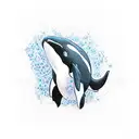 killer whale in human form tattoo design idea