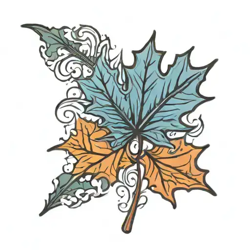 maple leaf tattoo design idea