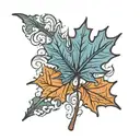 maple leaf tattoo design idea
