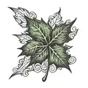 maple leaf tattoo design idea
