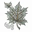 maple leaf tattoo design idea