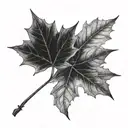 maple leaf tattoo design idea