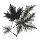 maple leaf tattoo design idea