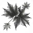 maple leaf tattoo design idea