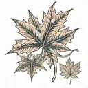 maple leaf tattoo design idea