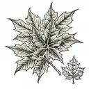 maple leaf tattoo design idea