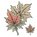 maple leaf tattoo design idea