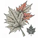 maple leaf tattoo design idea