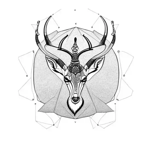 gazelle tattoo design idea
