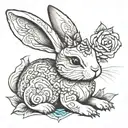 bunny tattoo design idea
