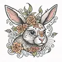 bunny tattoo design idea
