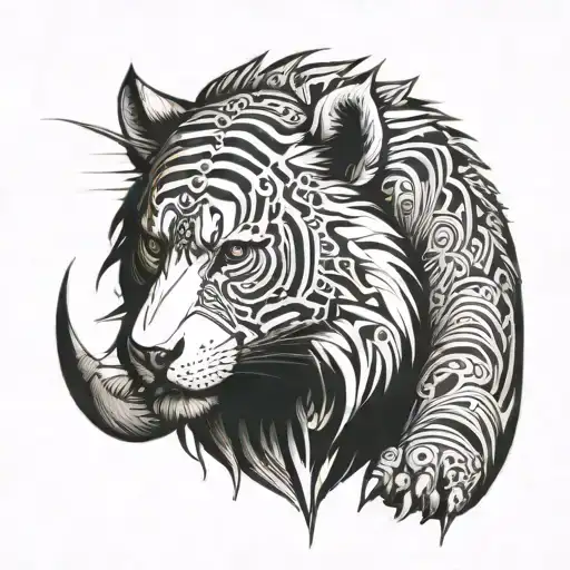 Alpha male tattoo design idea