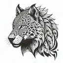Alpha male tattoo design idea