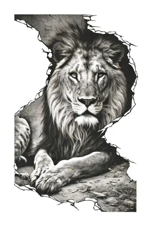 lion scratch scars   tattoo design idea