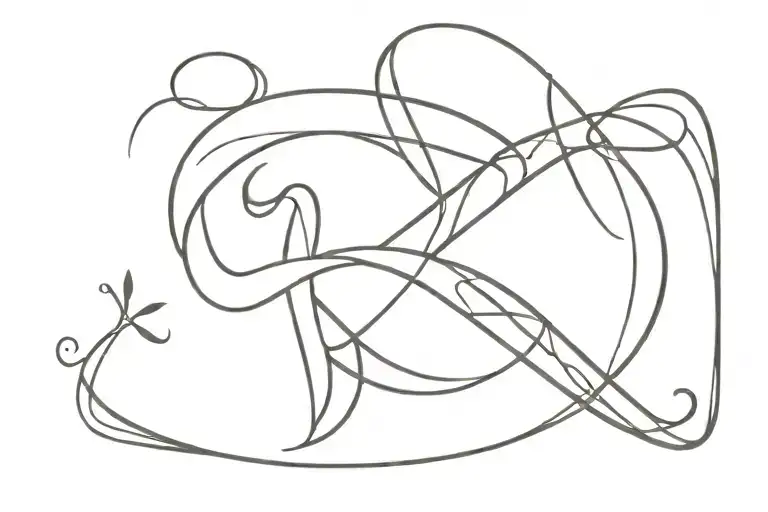 number 22 with infinity symbol and a j  tattoo design idea