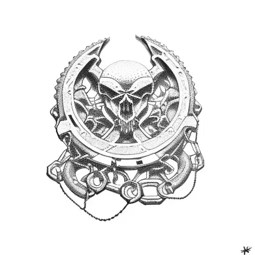 broken chain tattoo design idea